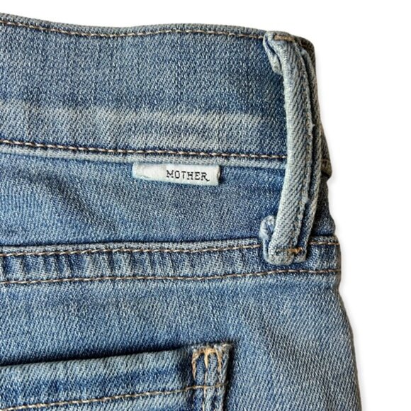 MOTHER The Runaway Skinny Flare Jeans in Light Kitty 28 - Picture 8 of 12